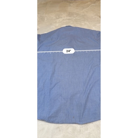 Resistol Mens Blue Long Sleeve Western Snap Button Shirt Size Large - Picture 6 of 7